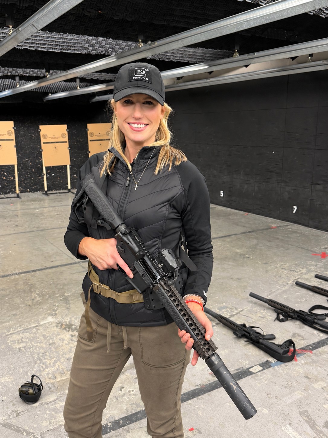 Whitney Lipscomb at the shooting range