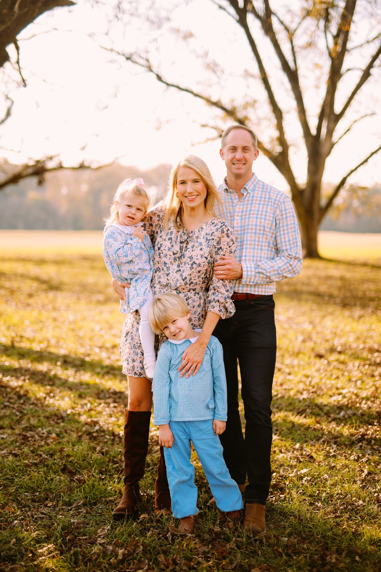 Whitney with Hunter and their children, Meyer and Lottie